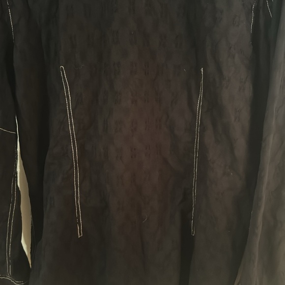 Buckle Black No. 48 Men's Button up  XL Long Sleeve Black with Gray Stitching - Picture 8 of 8